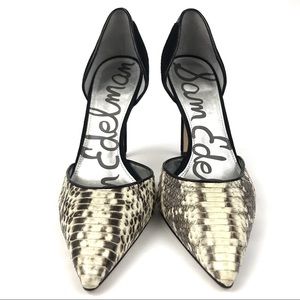 Sam Edelman Delilah Snake Print Pointed Toe Pumps
